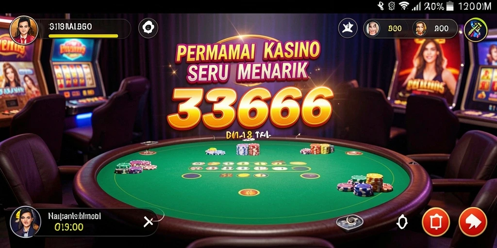 Screenshot utama 333666 menampilkan gameplay Kasino yang mendebarkan.