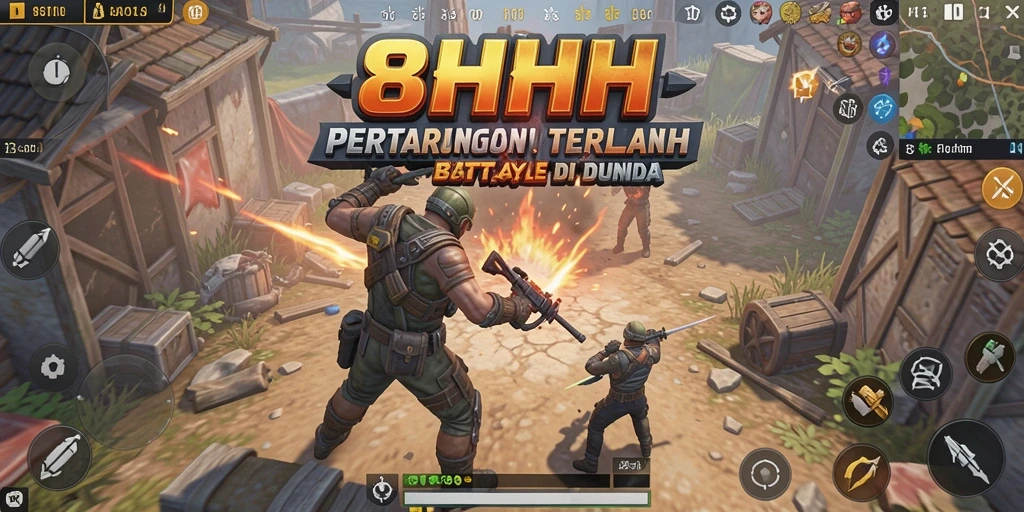 Gameplay mendebarkan di arena Battle Royale