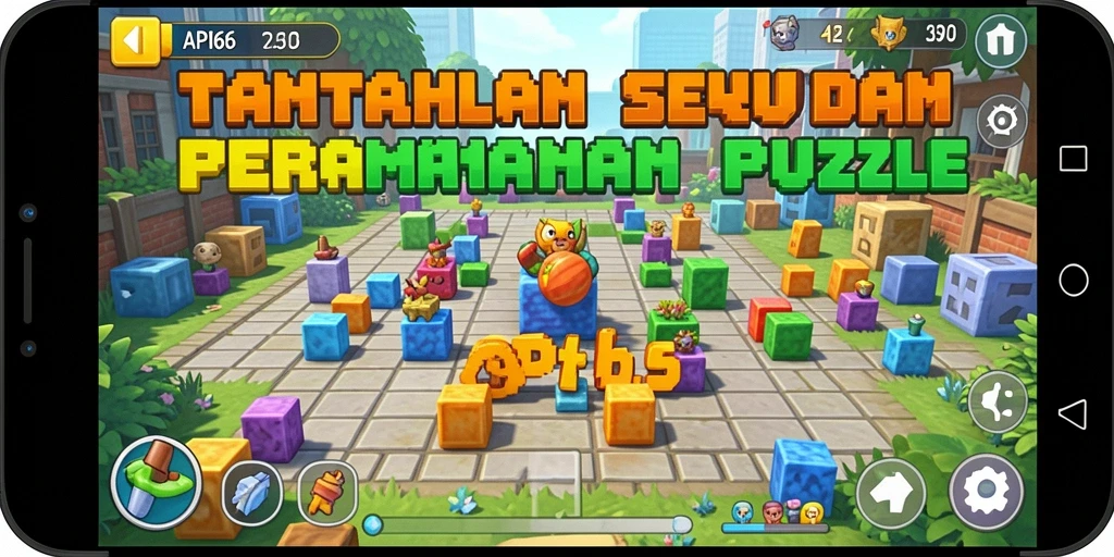 Screenshot gameplay API66 menampilkan tantangan teka-teki yang seru dan menyenangkan.