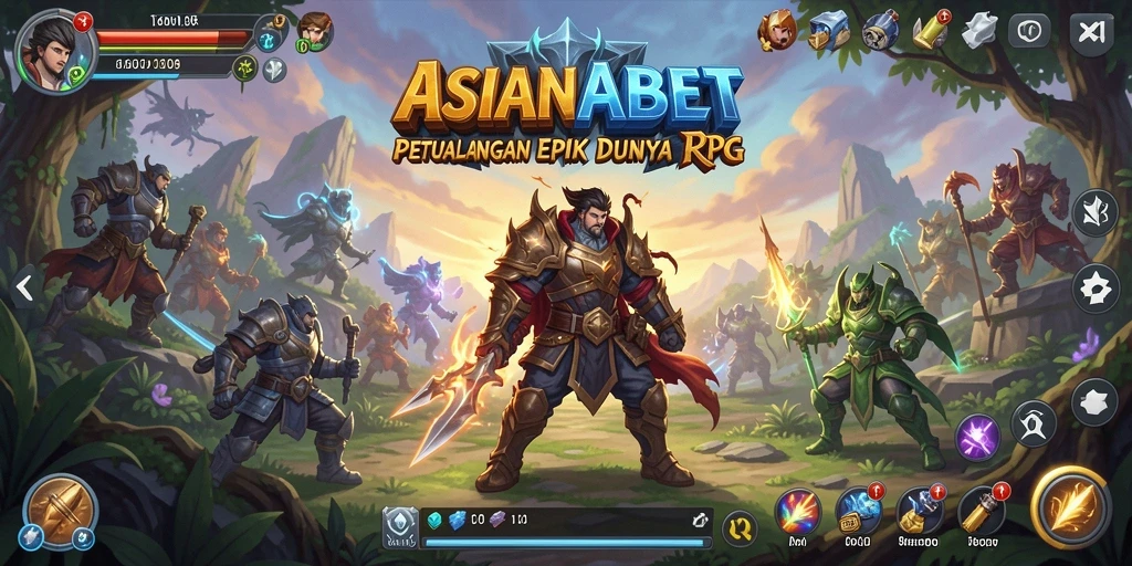 Tangkapan layar menunjukkan aksi seru dalam gameplay RPG ASIANABET.