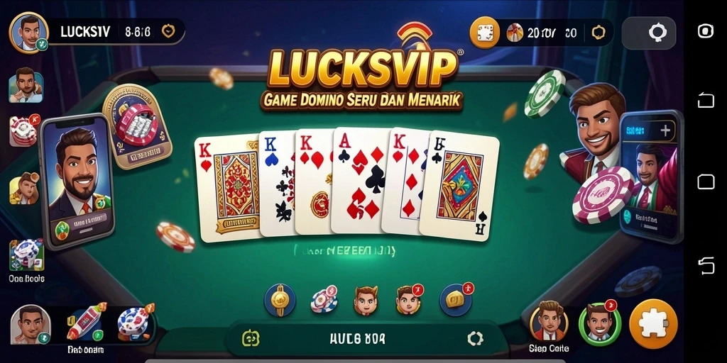Tampilan gameplay Domino yang menarik dan seru.