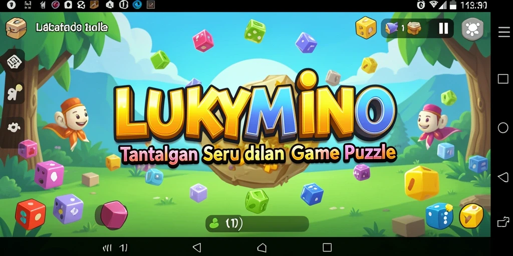 Tampilan gameplay LUKYMINO yang menarik dan penuh warna.