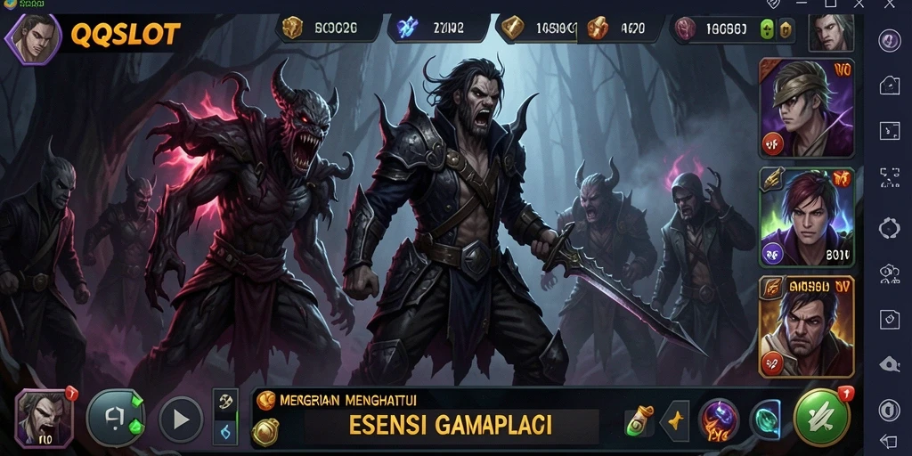 Gameplay mengerikan di QQSLOT menampilkan suasana mencekam dan misterius.