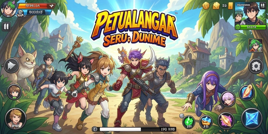 Tampilan gameplay RPRR yang menarik dengan karakter anime ikonik.