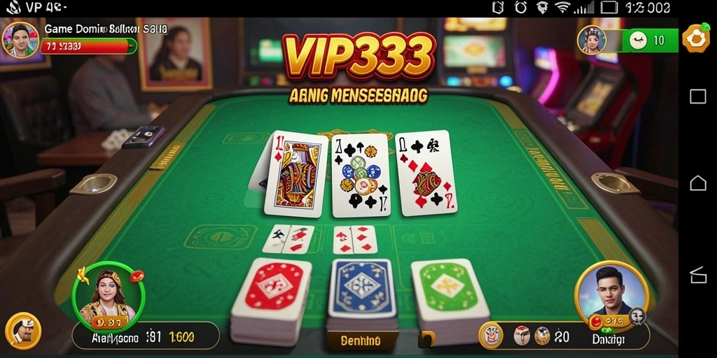 Tampilan seru gameplay Domino di VIP333 yang mengasyikkan.